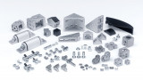 Aliuminio profilių tvirtinimų elementai 