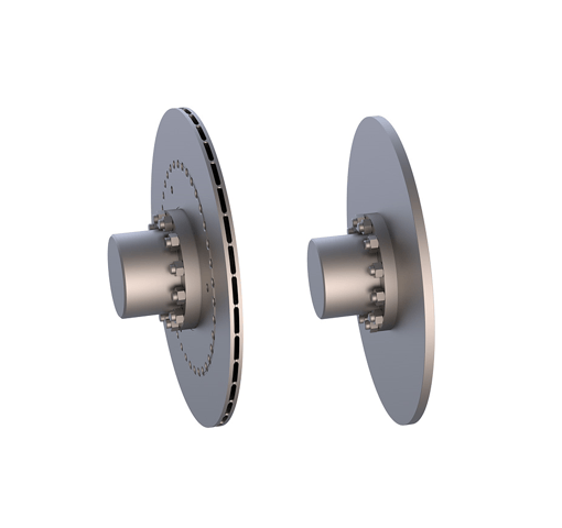 Brake solid disc with long hub