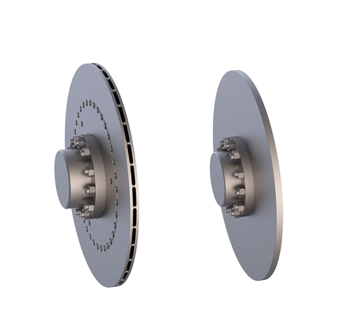 Brake disc solid with standard hubs